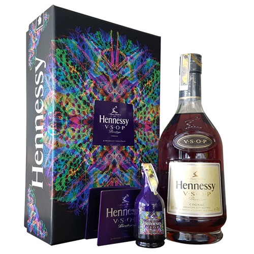 Hộp Quà Hennessy VSOP  tím + Chai mini