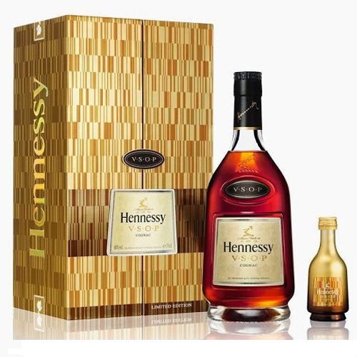 Hộp Quà Hennessy VSOP vàng + Chai mini